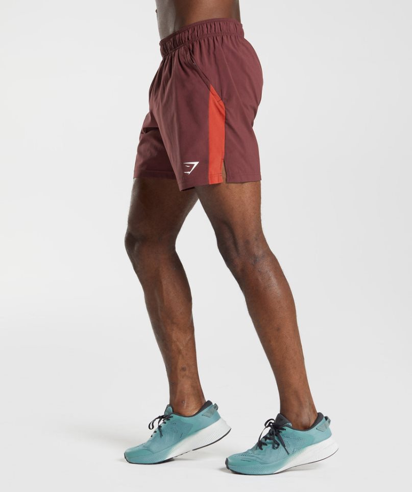 Men's Gymshark Sport Shorts Burgundy | CA N57061